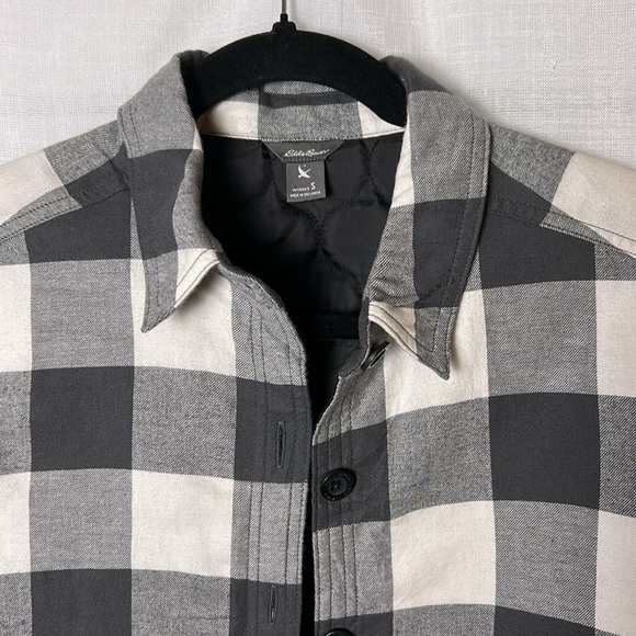 Eddie Bauer Women oversized plaid flannel shacket,jacket.Heavy flannel shirt - Picture 5 of 11